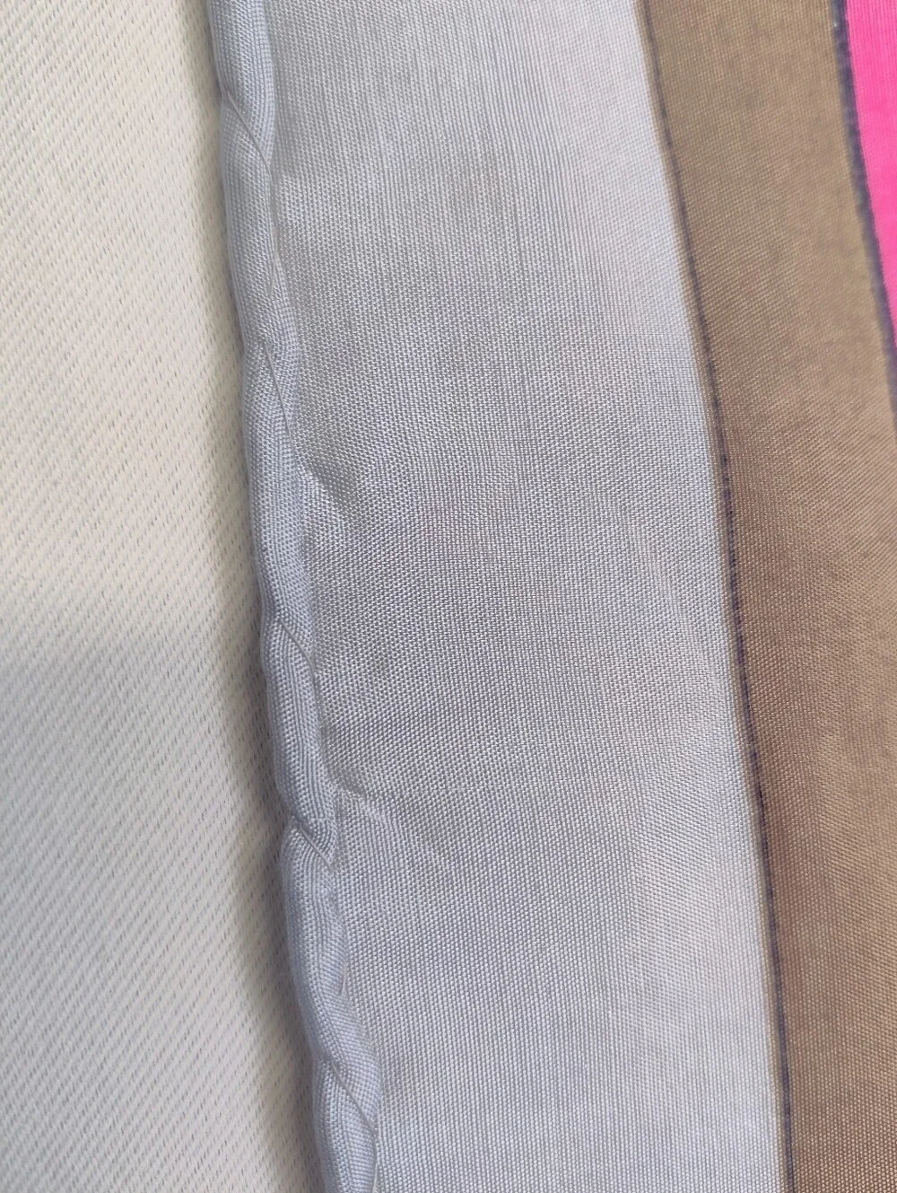 Vintage JCPenney 100% Silk Scarf Square 30x30 Made in Italy Pink Gray Silver